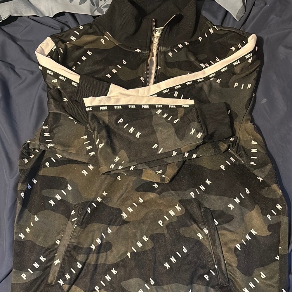 PINK Victoria's Secret Black Camo Jacket